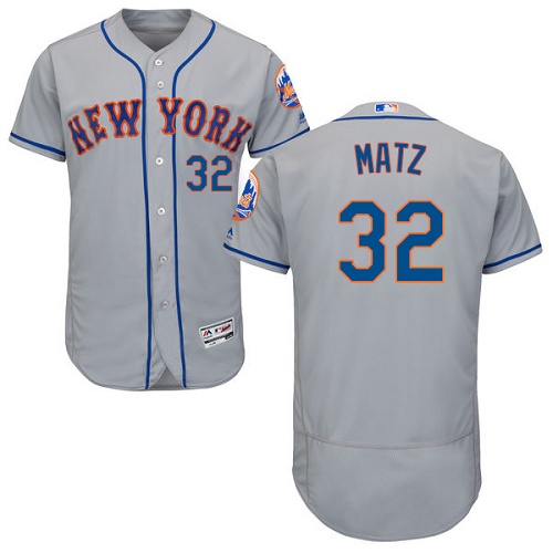 Mets #32 Steven Matz Grey Flexbase Authentic Collection Stitched MLB Jersey